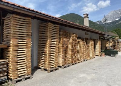 Cello floors in outdoor storage air drying