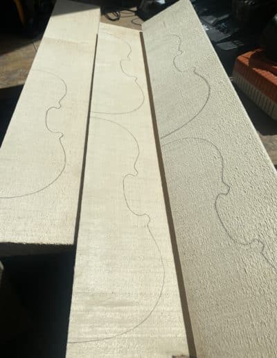 Spruce tops for viola and violin